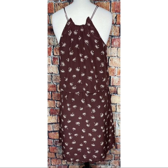 Madewell Dream Drift Overlay Silk Palm Tree Dress - Picture 5 of 7